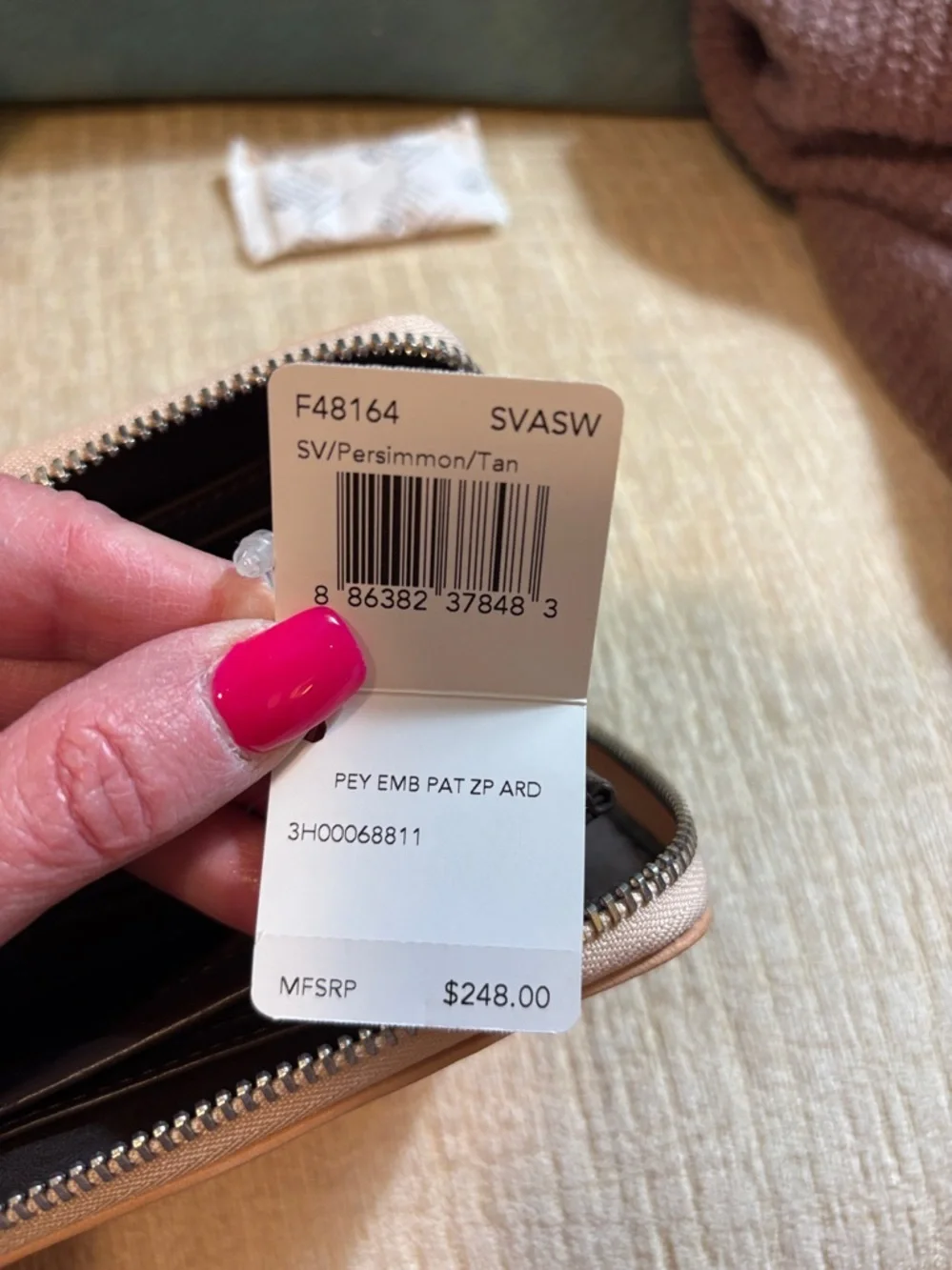 Coach Patent Leather Tote and Wallet Set in Orange - Picture 11 of 16